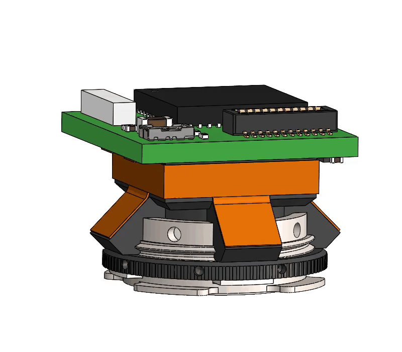 Rotary focusing mechanism in action